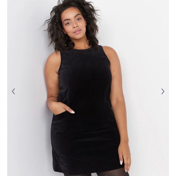 Marine Layer Cizon Velvet Shift Dress in Graphite - Picture 8 of 9